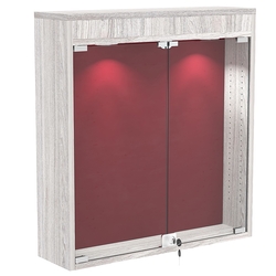 Витрина настенная БАРОН для медалей №1-3А , Ясень Анкор светлый + 07 Red