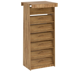 Стеллаж под книги №7 островной, Дуб канзас коричневый Н1113 ST10