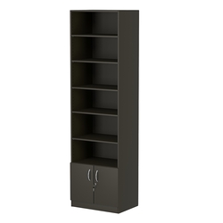 Стеллаж из ДСП с 5-ю полками 400x600 мм серии LEVEL-5 №7 (З/C - ДВП), Черный