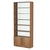 Стеллаж из ДСП с 5-ю полками 300x900 мм серии LEVEL-5 №12-1 (З/C - СТЕКЛО) Орех