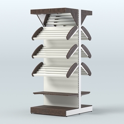 Островной высокий стеллаж для хлеба и выпечки Феникс №9, Дуб Венге + Белый