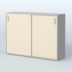 Тумба с раздвижными фасадами Тиана, Серый + Крем Вайс