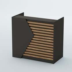 Ресепшен граунд №6А, Черный + Дуб Канзас Коричневый