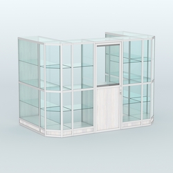 Павильон из профиля пристенный №6г (4,05 кв. м), Ясень Анкор светлый