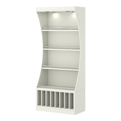 Стеллаж Гарант №1-3-900-О с ограничителями , Белый