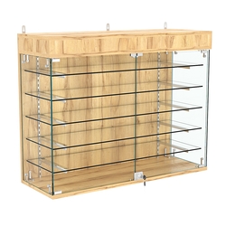 Витрина настенная НЕО №3А-2 с пятью полками, Дуб Золотистый