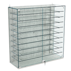 Витрина настенная НЕО №4-2 с девятью полками, Метрополитан Грей