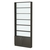 Стеллаж из ДСП с 5-ю полками 150x900 мм серии LEVEL-5 №9-1 (З/C - СТЕКЛО) Черный