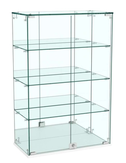 Витрина Истра настольная №26 (задняя стенка - зеркало), Белый