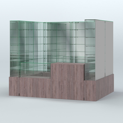 Павильон ИСТРА (глубина витрин-300мм) №2г (4, 32 кв.м), Ясень Анкор темный