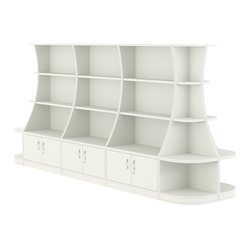 Островной низкий стеллаж ГАРАНТ №4, Белый