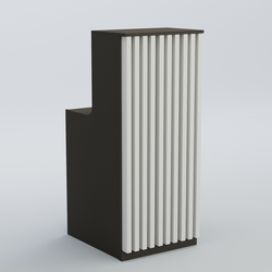 Ресепшен узкий серии ВЕРТИКАЛЬ №2, Черный + Белый