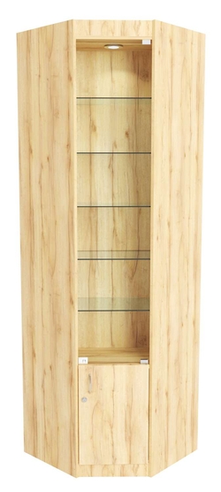 Витрина №5-1 из ДСП (задняя стенка ДВП), Дуб Золотистый