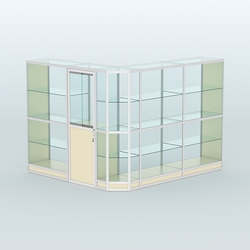 Павильон из профиля угловой №3г (5,5 кв.м), Крем Вайс