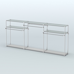 Островная торговая система ХРОМ 3600 мм с поручнями №6, Серый