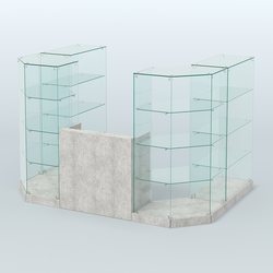 Торговый стеклянный павильон Абсолют №1 (открытый) (4.13 кв.м), Метрополитан Грей