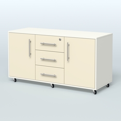 Тумба приставная Брента, цвет белый, Белый + Крем Вайс