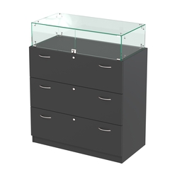 Закрытый прилавок с выдвижными ящиками Селена-114, Черный