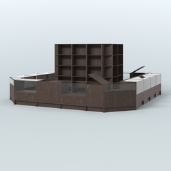 Торговый Островок "Эконом" №1-1 (25, 1 кв.м), Дуб Венге