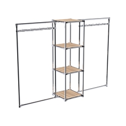 Хромированное вешало ЛУЧ №2-3 с полками ДСП 16 мм, Дуб Сонома