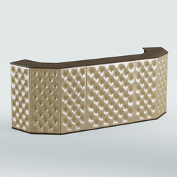 Ресепшен БАРОН №6 (карета золото), Дуб Венге + Экокожа золотистая