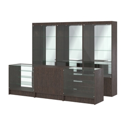 Комплект витрин ЭК-03 и прилавков ЭК-4, Дуб Венге