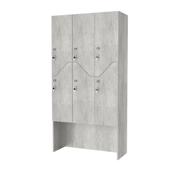 Шкаф для раздевалок СТАНДАРТ-Элегия №3-3Б, Метрополитан Грей