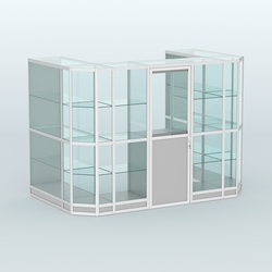 Павильон из профиля пристенный №6г (4,05 кв. м), Серый