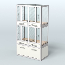 Витрина малая для продажи птиц в зоомагазин серии ЖАКО-02, Белый