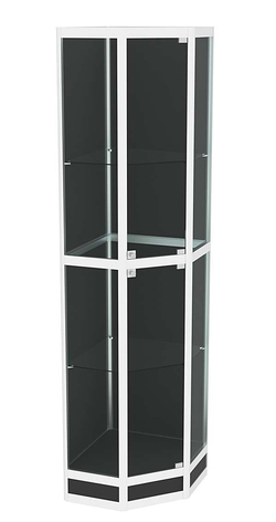 Витрина из профиля пятигранная угловая №4, Черный