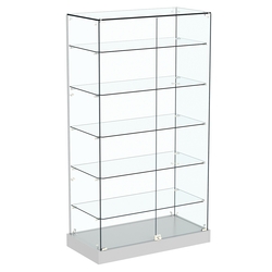 Витрина Хит продаж №505 (закрытая, задняя стенка - стекло), Серый