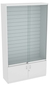 Витрина СЭСП с экономпанелью и прозрачными дверками №1-1-400 (закрытая) Серый