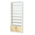 Стеллаж из ДСП с 7-ю полками 250x900 мм серии LEVEL-7 №11-1 (З/C - СТЕКЛО) Белый + Дуб Сонома