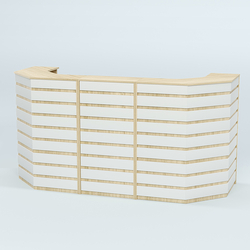 Ресепшен серии ПРАЙМ №6А со скошенными углами, Дуб Сонома + Белый