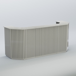 Ресепшен со скошенными углами серии ВЕРТИКАЛЬ №6, Серый