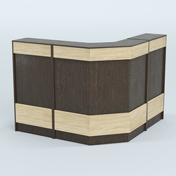 Ресепшен Г-образный серии ПРАЙМ №4Б, Дуб Венге + Дуб Сонома