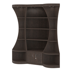 Угловой высокий стеллаж ГАРАНТ №1, Дуб Венге