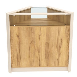 Прилавок из ДСП Модерн №5 угловой, Дуб Золотистый и Крем Вайс