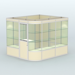 Павильон из профиля угловой №5а (5,5 кв.м), Крем Вайс