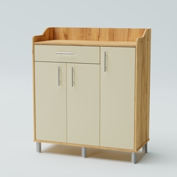 Стойка официанта "Бармен" №7-Н на ножках, Дуб Золотистый и Крем Вайс