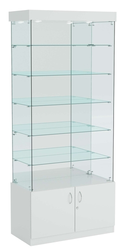 Витрина ИСТРА №603 прямоугольная (З/C - зеркало), без дверей, Серый