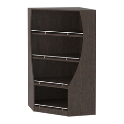 Стеллаж Гарант угловой низкий №2-О с ограничителями, Дуб Венге