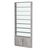 Стеллаж из ДСП с 8-ю полками 150x900 мм серии LEVEL-8 №9-1 (З/C - СТЕКЛО) Бетон Чикаго светло-серый F186 ST9