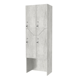 Шкаф для раздевалок СТАНДАРТ-Элегия №3-2А, Метрополитан Грей