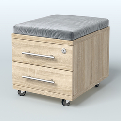 Тумба Лиани 2 ящика с подушкой, Дуб Сонома