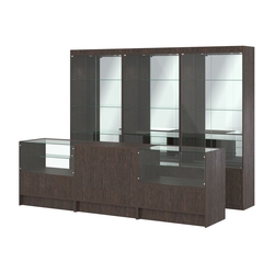 Комплект витрин ЭК-03 и прилавков ЭК-3, Дуб Венге