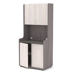 Офисная мини-кухня ЭЛЕГИЯ №2А, Ясень Анкор темный + Ясень Анкор светлый