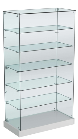 Витрина Хит продаж №506 (открытая, задняя стенка - стекло), Серый