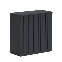 Торговый стол-прилавок широкий с планками серии ПРИЛИВ №20, Антрацит