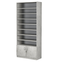 Стеллаж из ДСП с 7-ю полками 350x900 мм серии LEVEL-7 №13 (З/C - ДВП), Метрополитан Грей